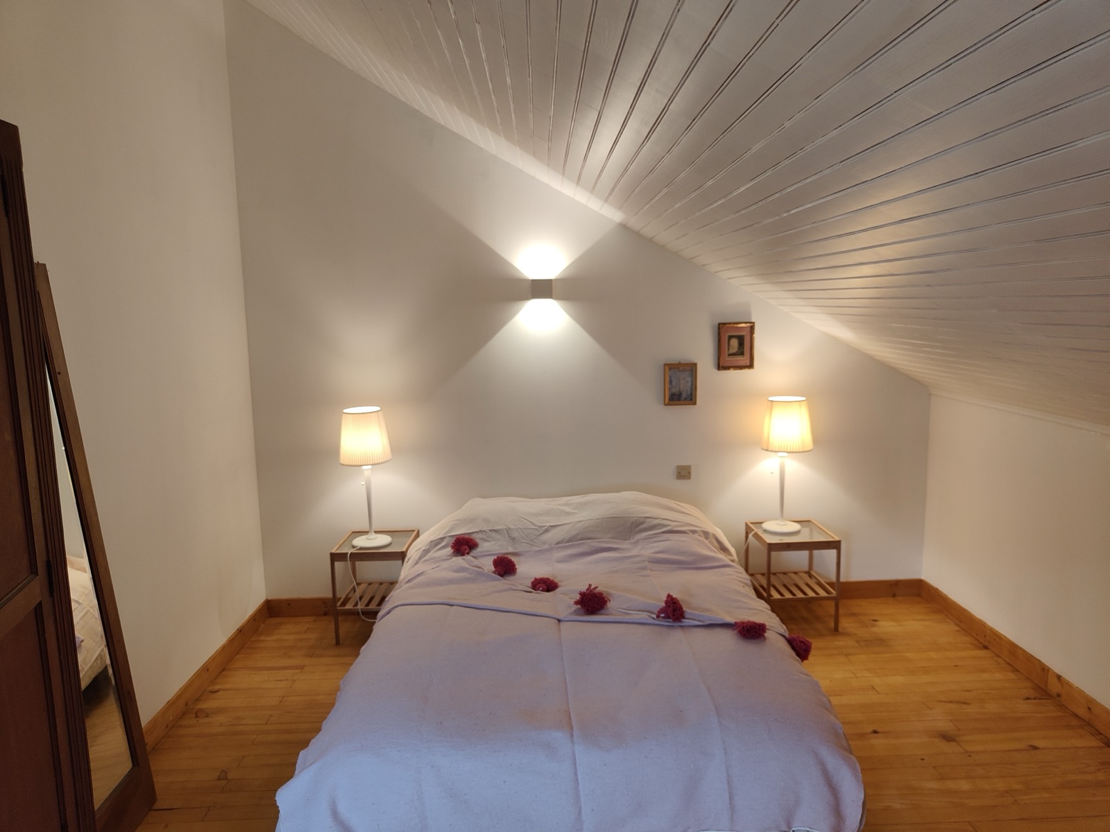 Bright, minimal attic bedroom