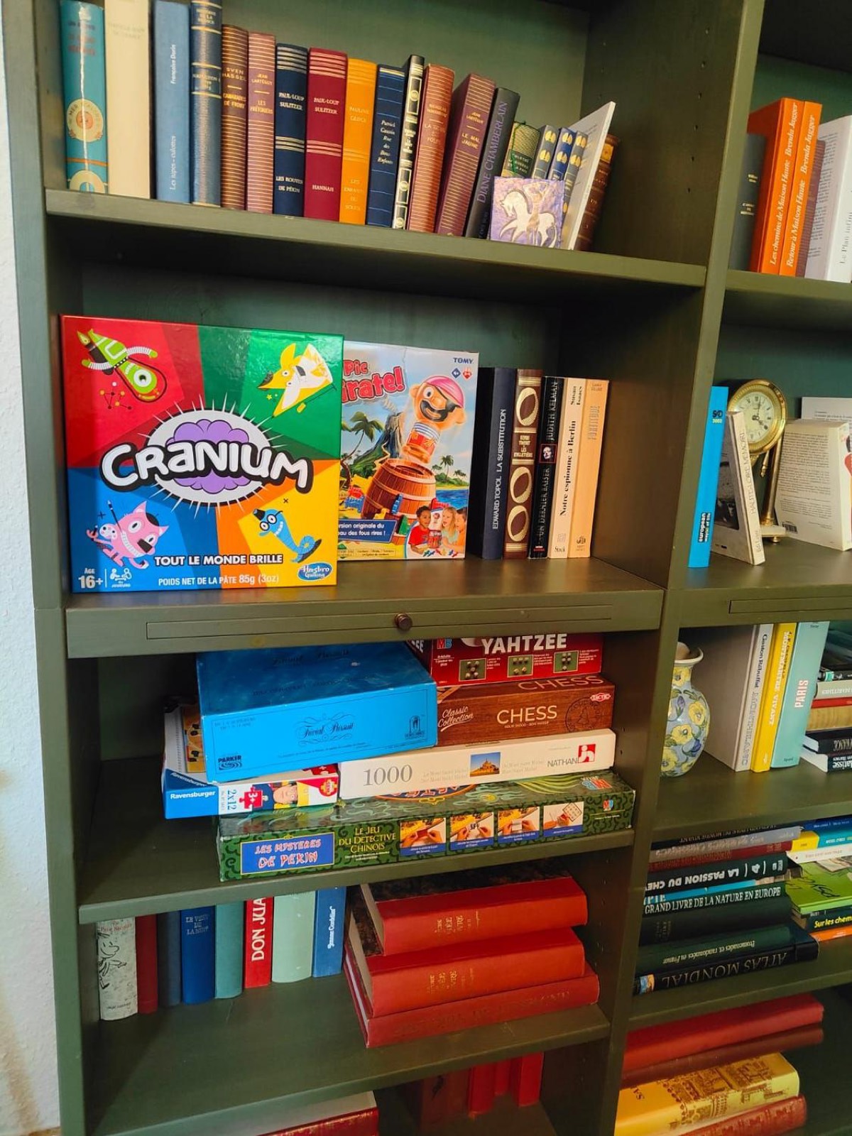 Bookshelf and board games